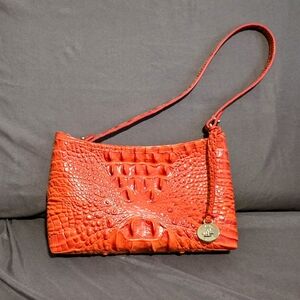 SOLD! Brahmin "Amaryllis" Orange Textured Leather Shoulder Bag
